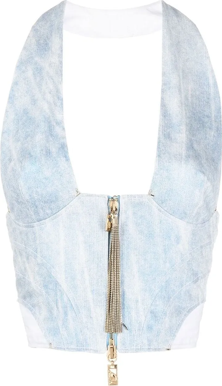 Zip-Up Halterneck Top