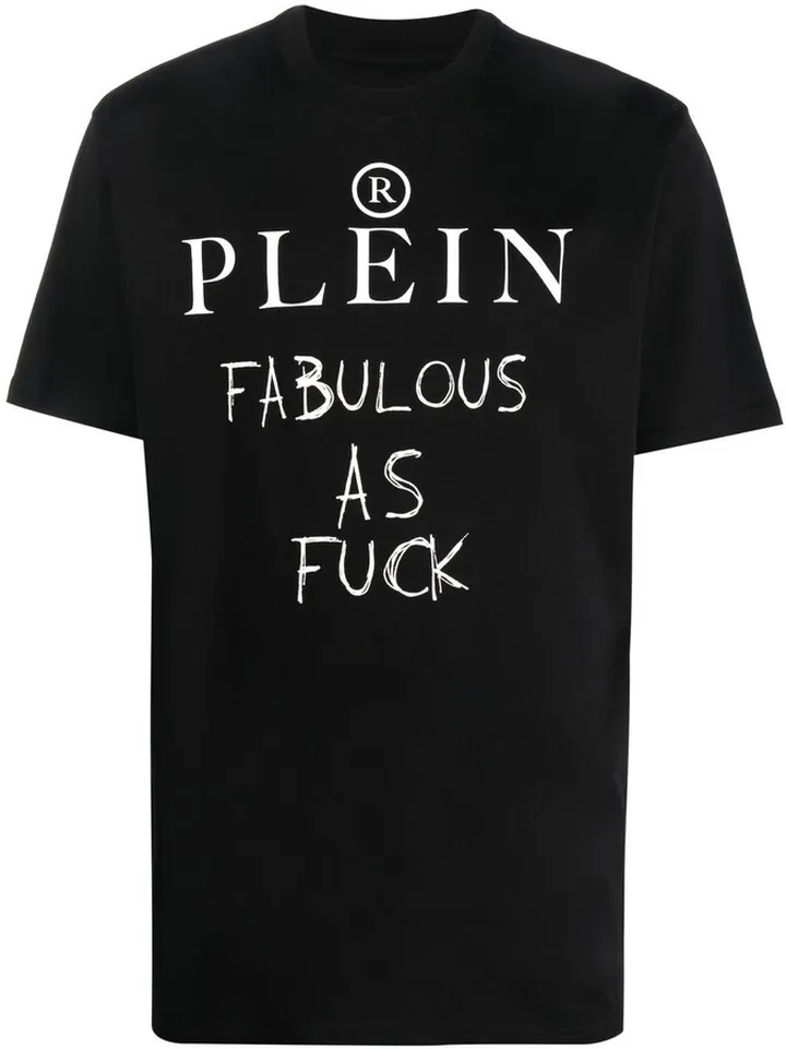 slogan print T-shirt