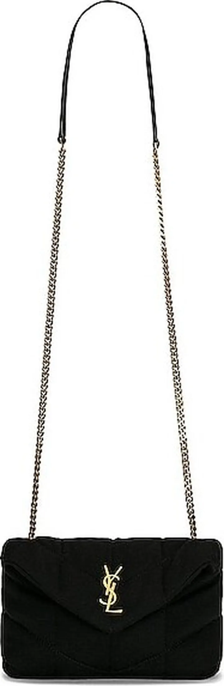Saint Laurent Toy Puffer Jersey Bag in Black