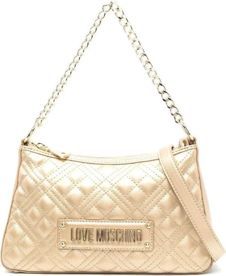 Logo-plaque Quilted Shoulder Bag