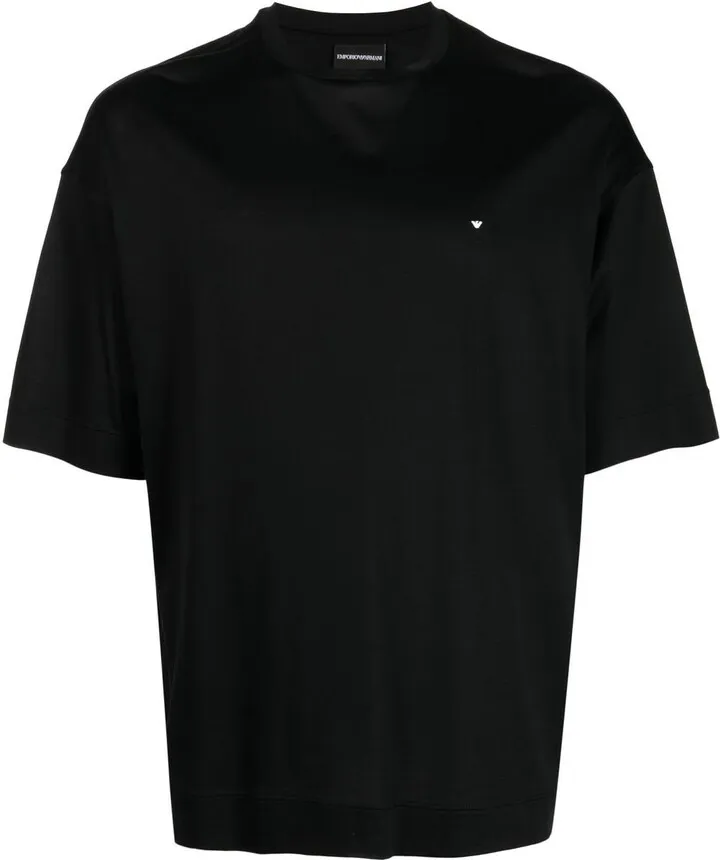 logo-embroidered T-shirt