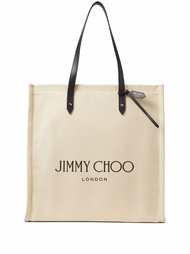 Logo-Print Canvas Tote Bag