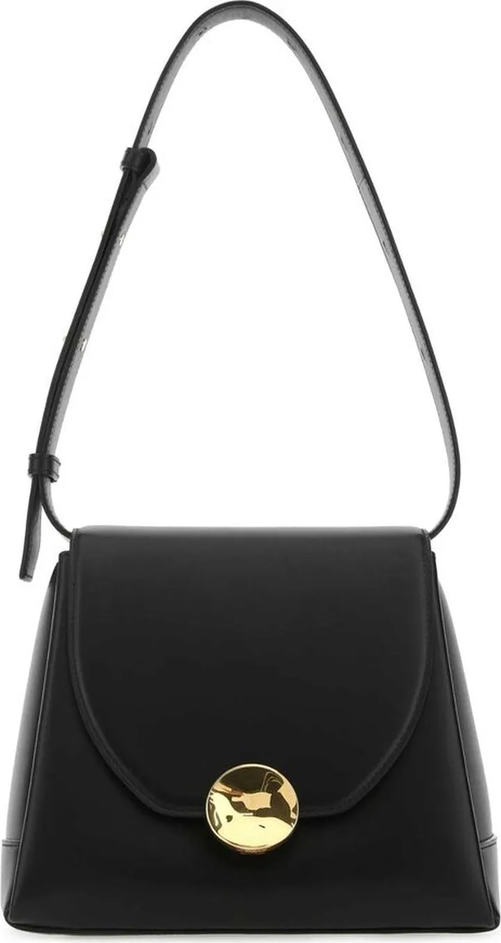Jil Sander Logo Detailed Foldover Shoulder Bag