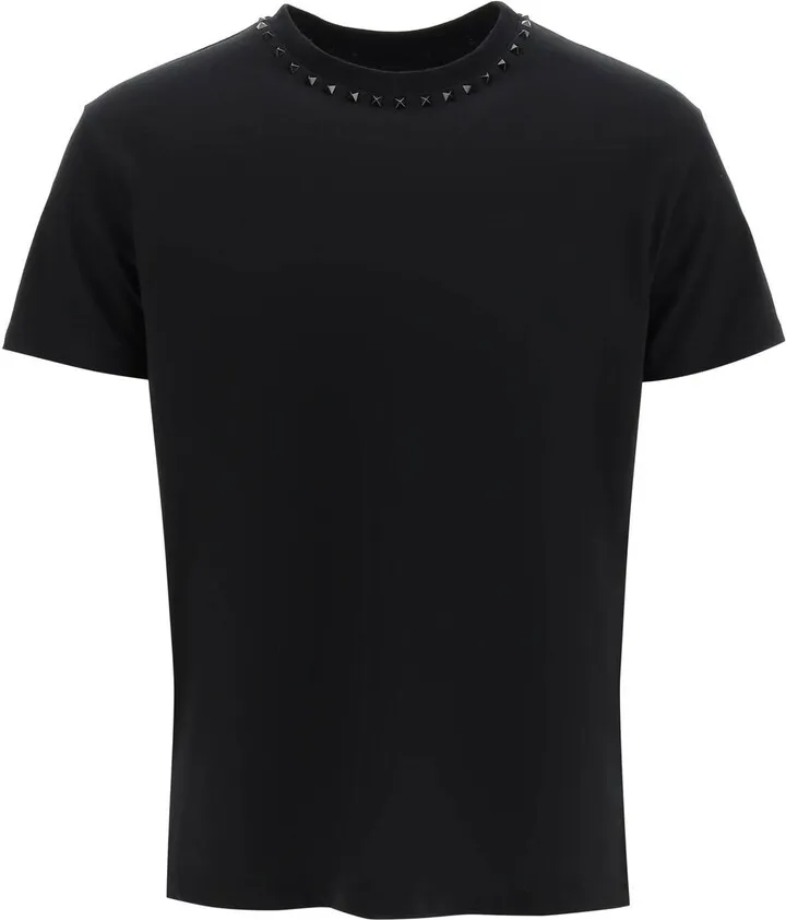 Valentino Black Untitled Studded T-Shirt