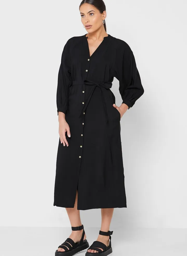 Puff Sleeve Tiered Dress