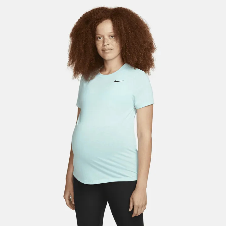 Nike Women's Dri-FIT (M) T-Shirt (Maternity) in Blue