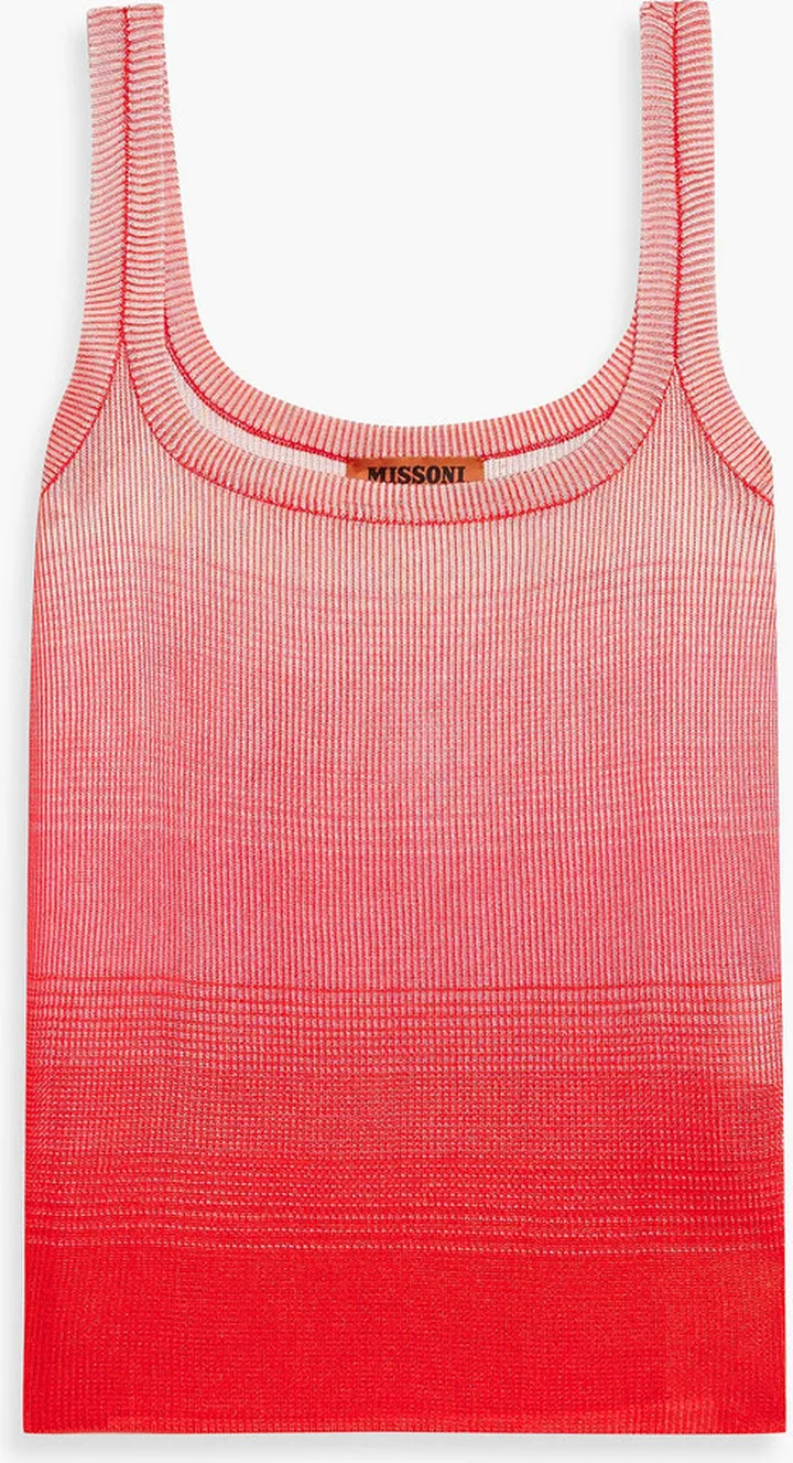 Dégradé crochet-knit tank
