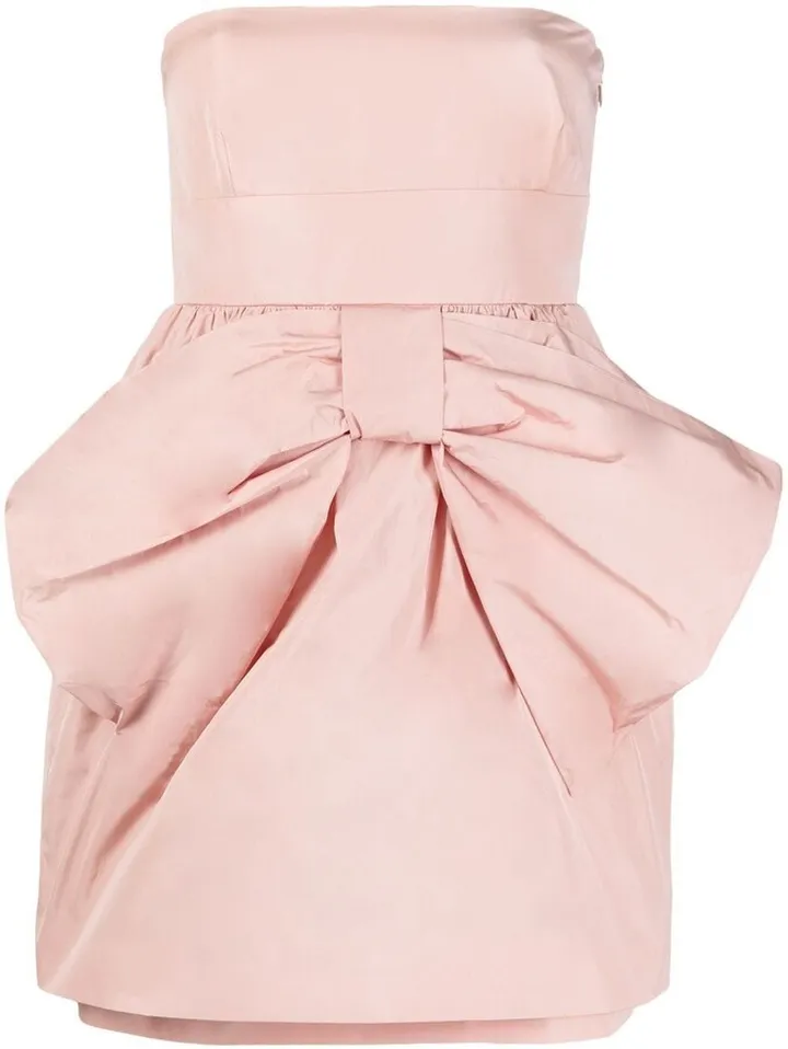 Strapless Bow-Detail Minidress