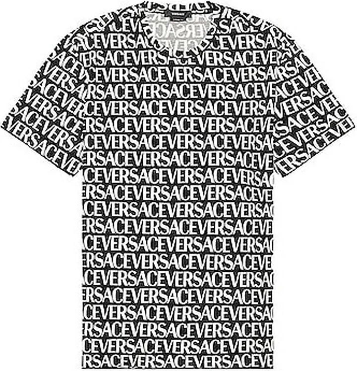 VERSACE Allover T-shirt in Black