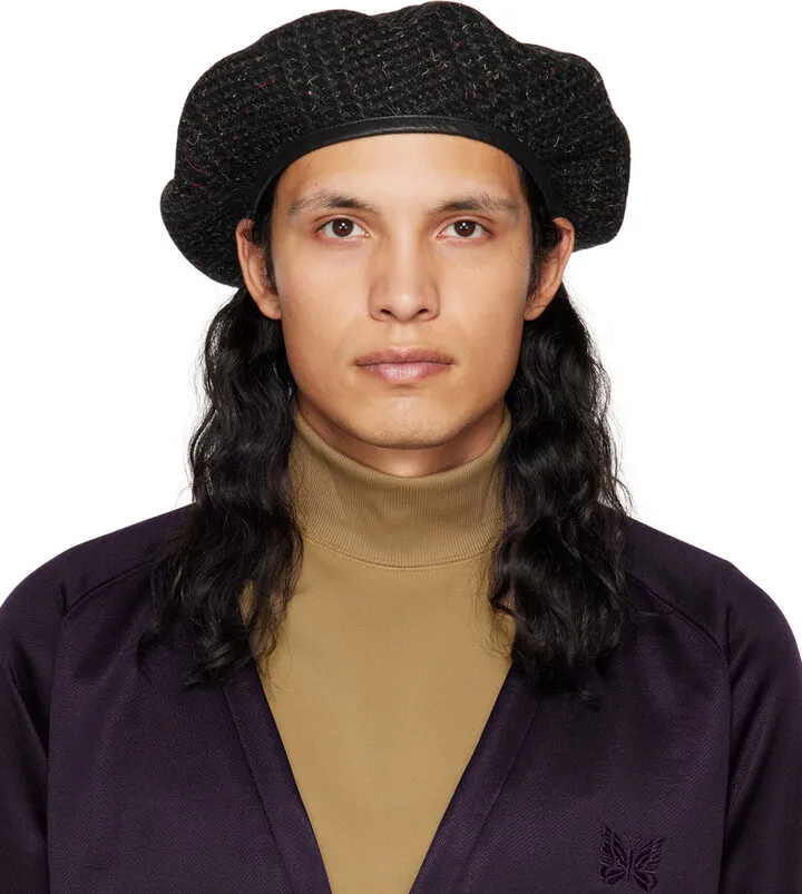 NEEDLES Black Check Beret