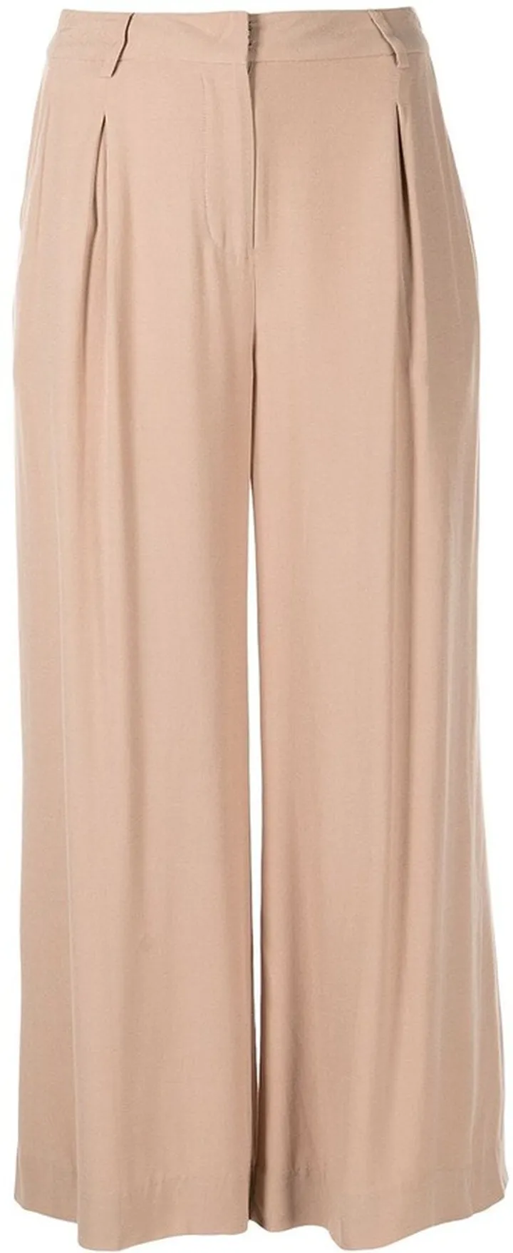 Wide-Leg Cropped Trousers