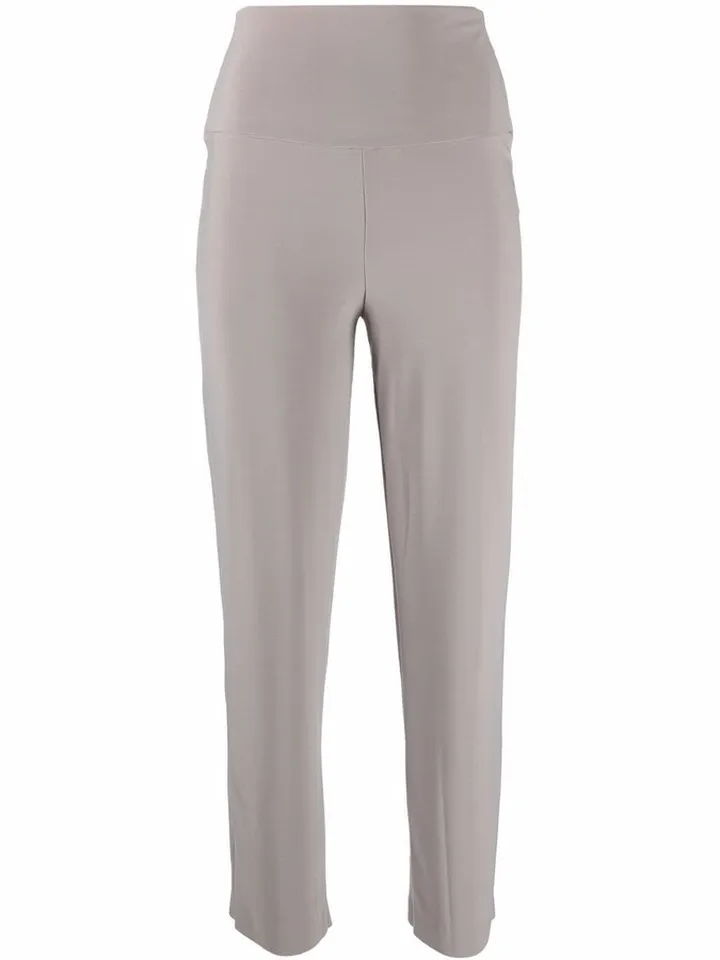 High-Waisted Slim-Fit Trousers