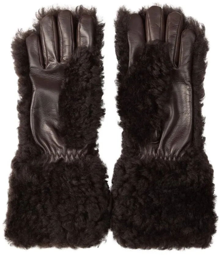 Bottega Veneta Teddy Shearling Gloves