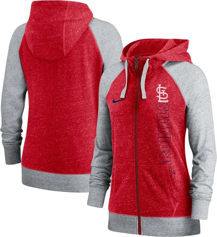 Nike Women's Red St. Louis Cardinals In Pocket Gym Vintage Full-Zip Hoodie