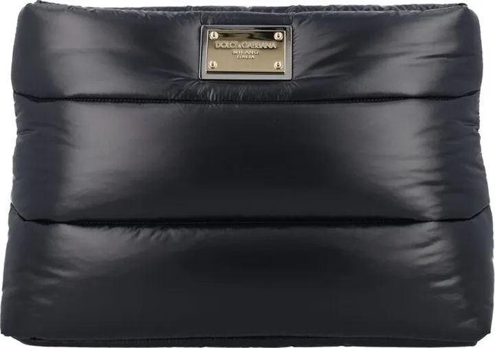 Dolce & Gabbana Logo Plaque Padded Clutch Bag