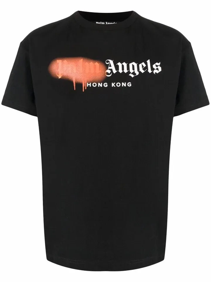 Sprayed logo-print T-shirt