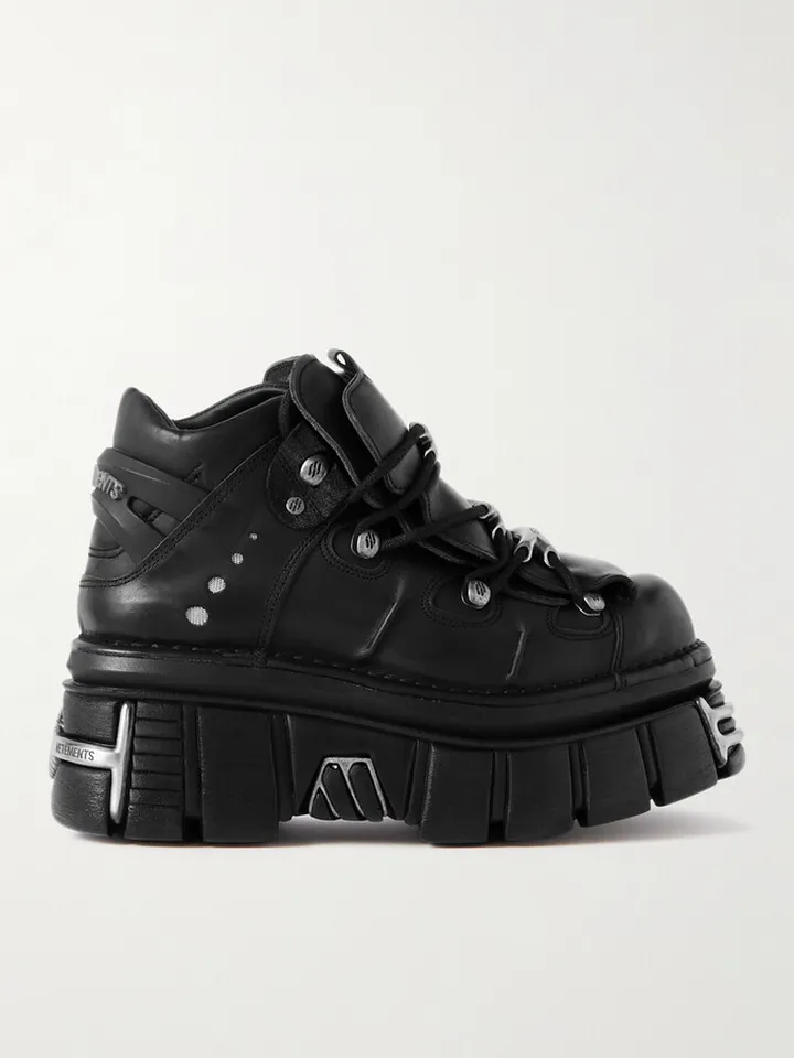 + New Rock Embellished Platform Sneakers