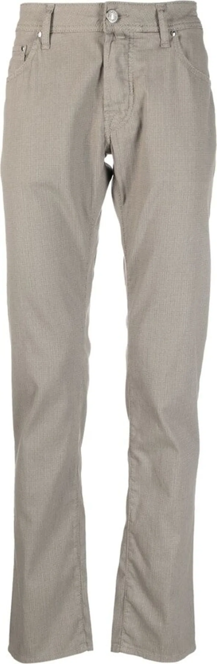 Embroidered-Logo Straight-Leg Trousers