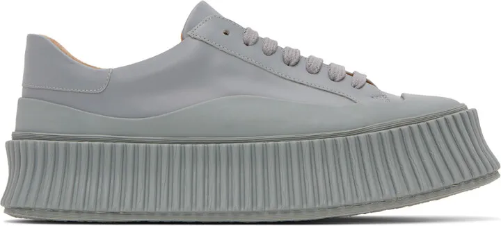 Jil Sander Blue Platform Sneakers