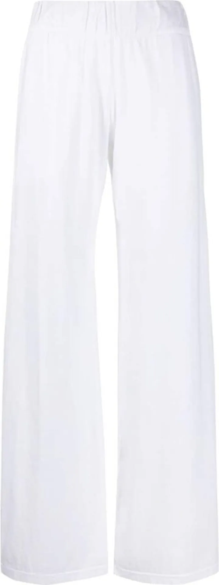 Plain Straight-Leg Cotton Trousers