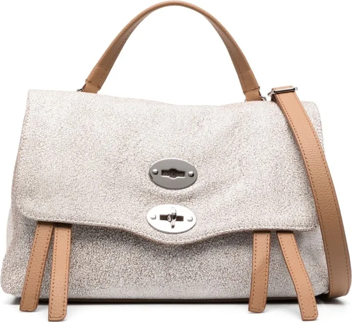 medium Postina cracked leather bag