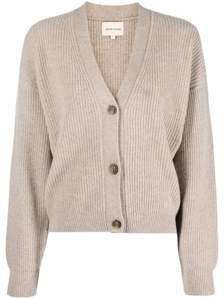 V-neck cashmere cardigan