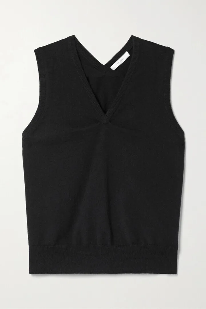 The Row - Garay Cashmere Vest - Black