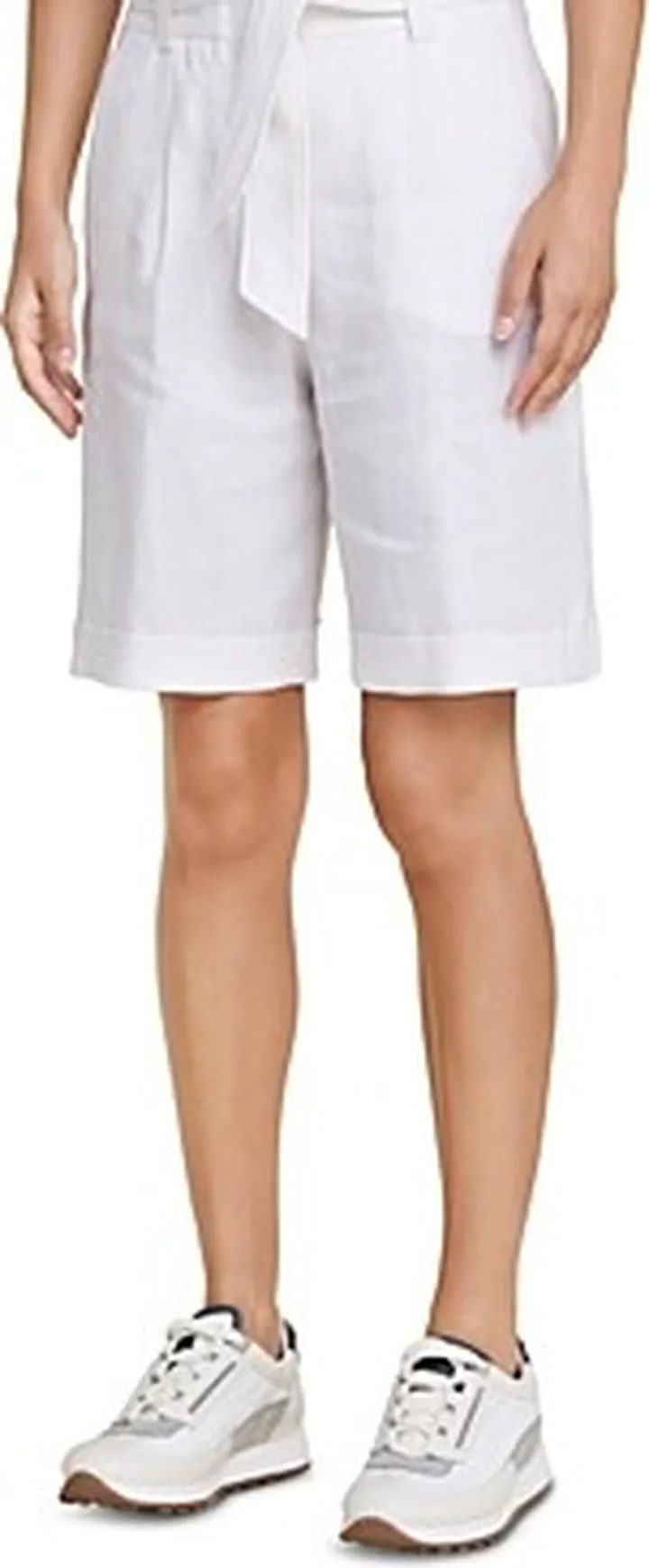 Peserico Linen Belted Bermuda Shorts