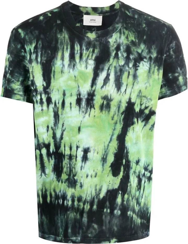 tie dye-print cotton T-shirt