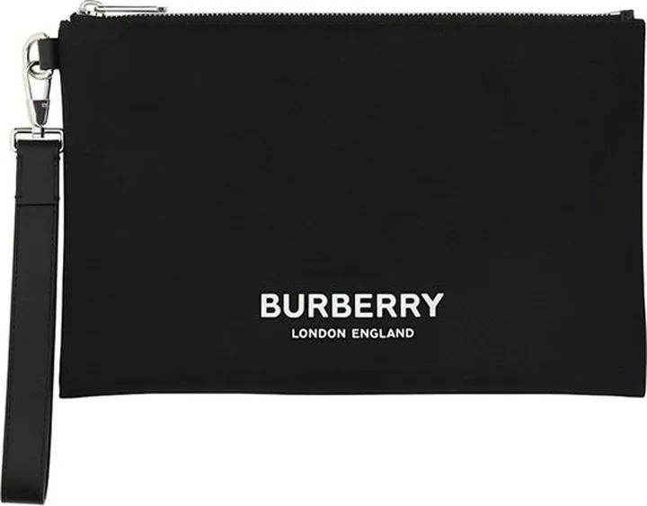 Burberry Logo-Printed Zipped Clutch Bag