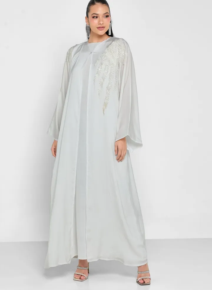 Embellished Wide Sleeve Abaya