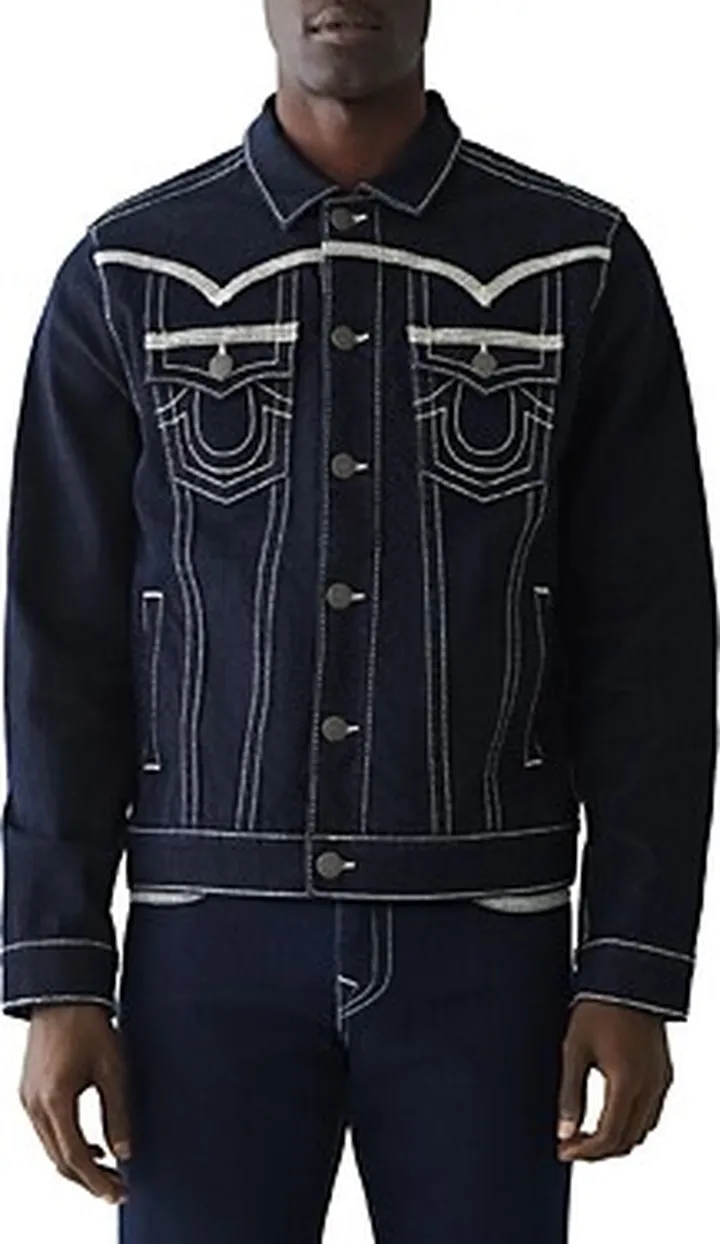 True Religion Jimmy Flatlock Denim Jacket