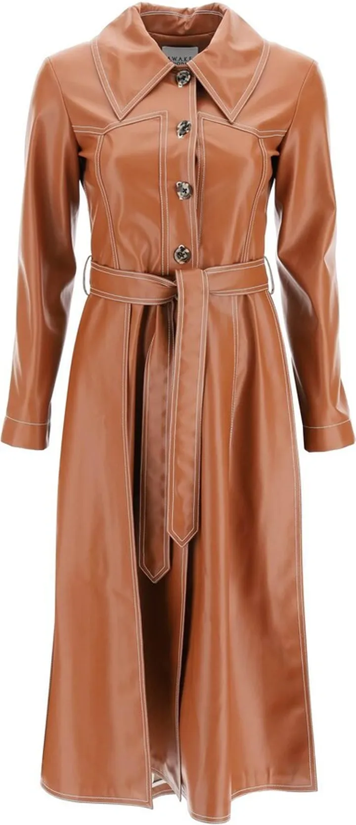 A.w.a.k.e. Mode Vegan Leather Trench Coat