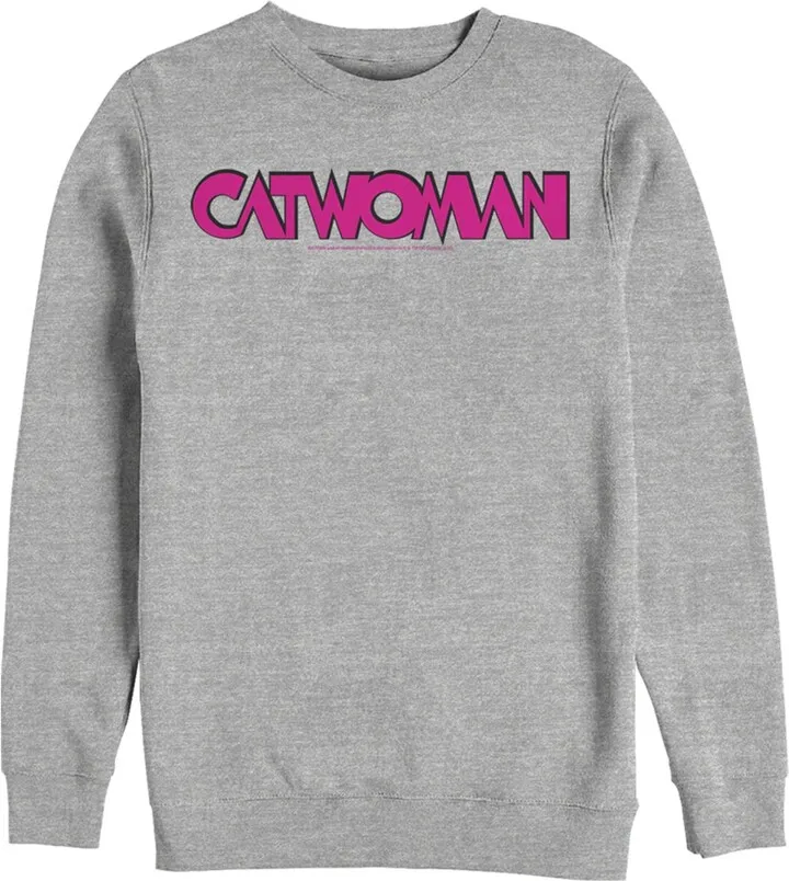 Men's Batman Catwoman Logo Sweatshirt - Athletic Heather - Medium