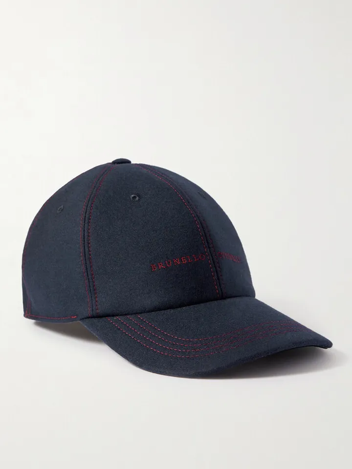 Logo-Embroidered Cashmere and Silk-Blend Baseball Cap
