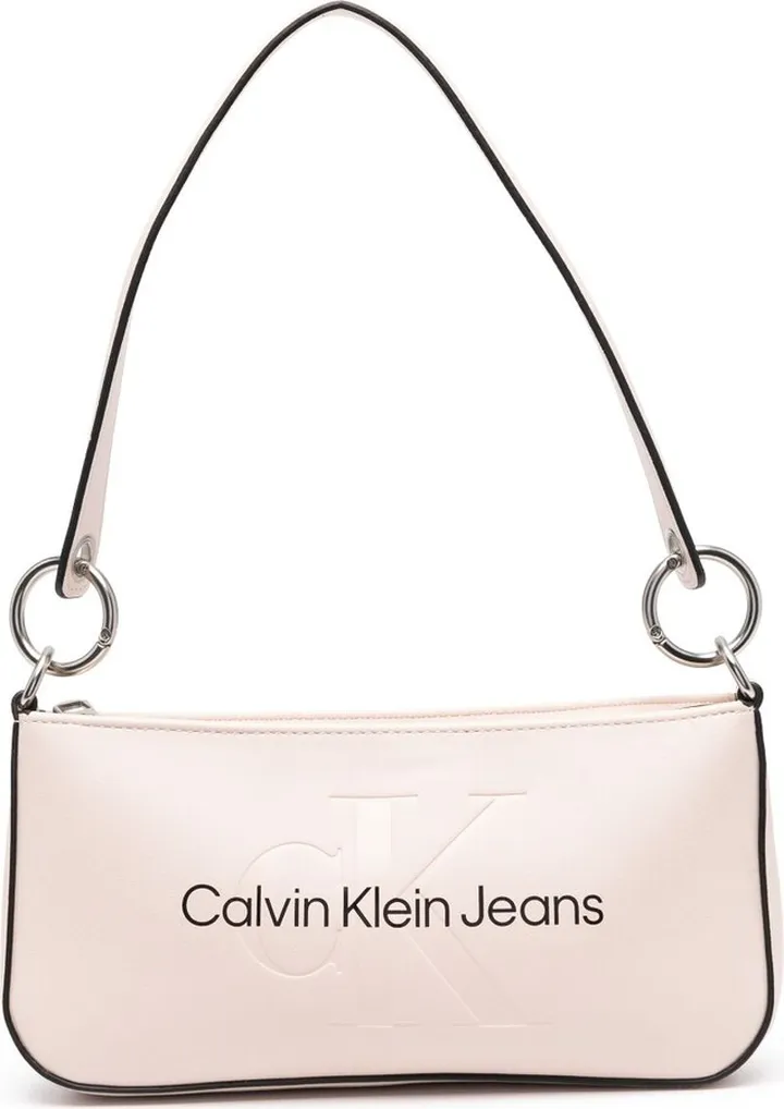 Embossed-Logo Shoulder Bag