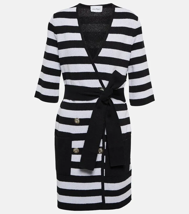 Striped wrap minidress