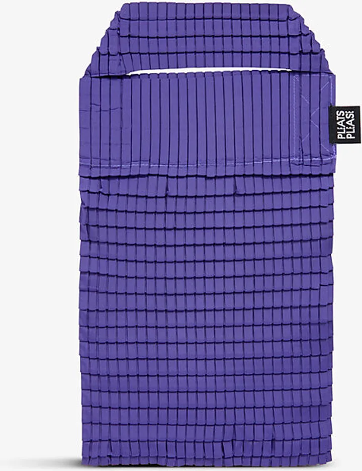 Womens Blue Daily Pleated Woven Tote bag