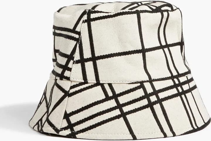 Yuki embroidered woven bucket hat