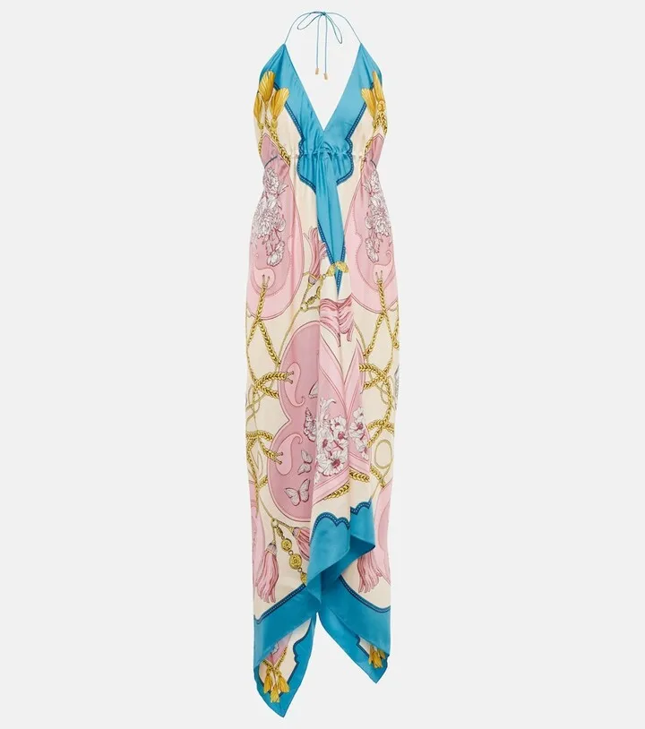 Paisley silk maxi dress