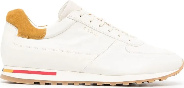 Panelled Leather Low-Top Sneakers