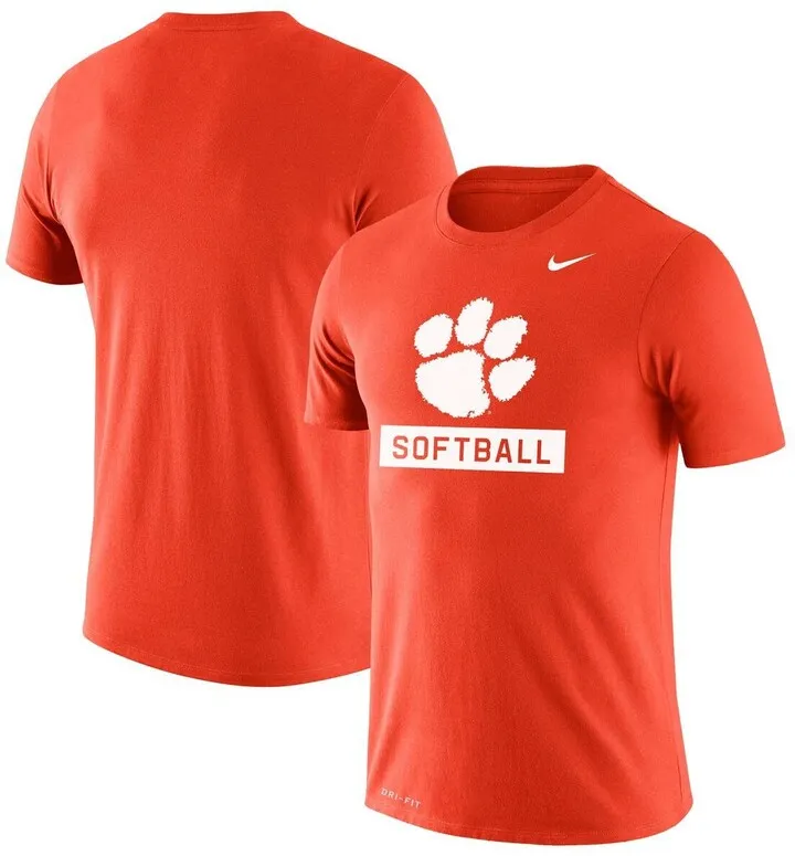 Men's Nike Orange Clemson Tigers Softball Drop Legend Performance T-shirt