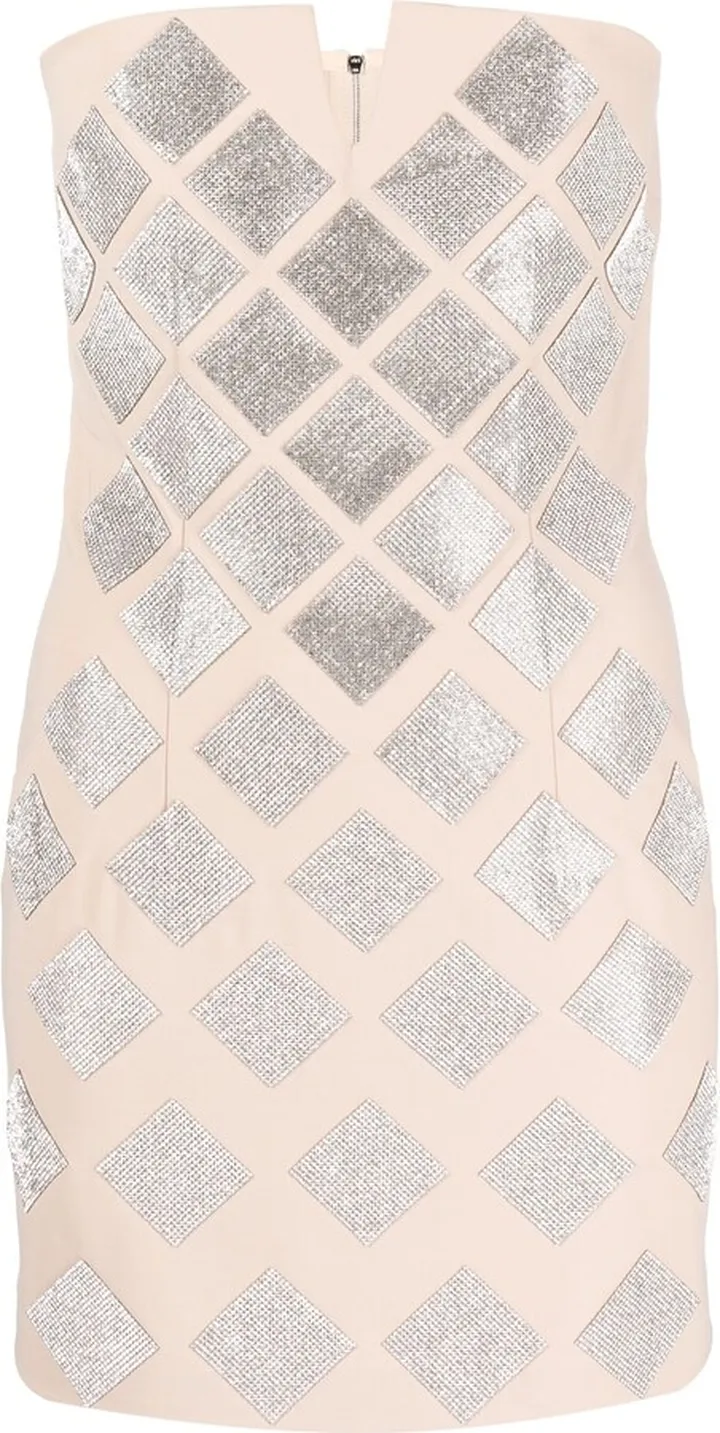 Rhinestone-Embellished Mini Dress