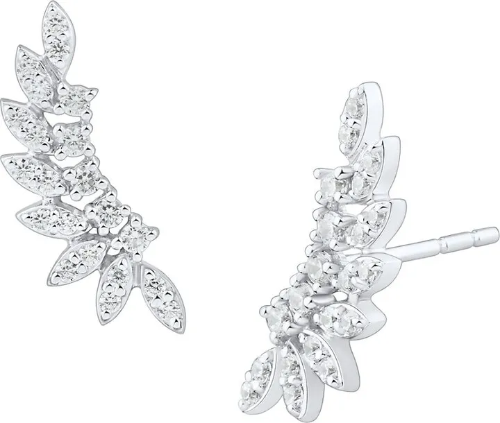 14K White Gold & 0.25 TCW Diamond Stud Earrings
