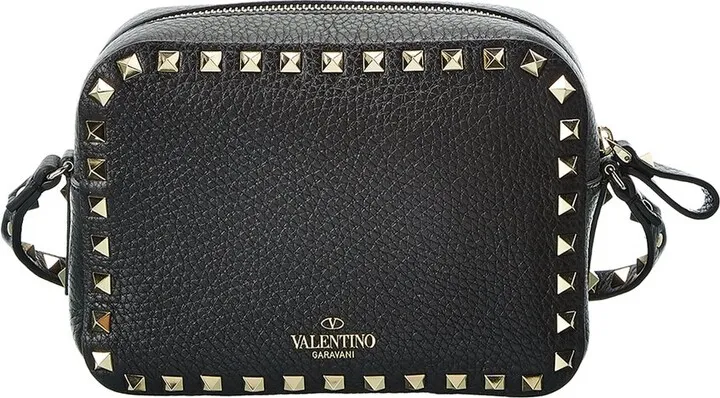 Valentino Rockstud Grainy Leather Camera Bag