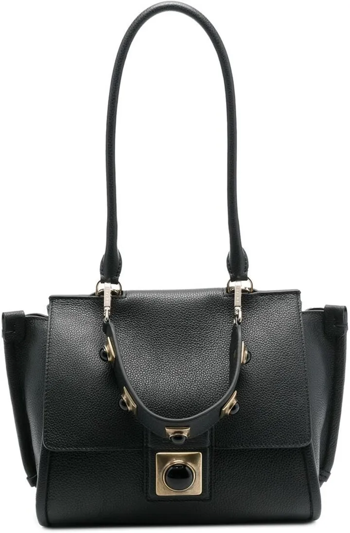 Grained Leather Tote Bag