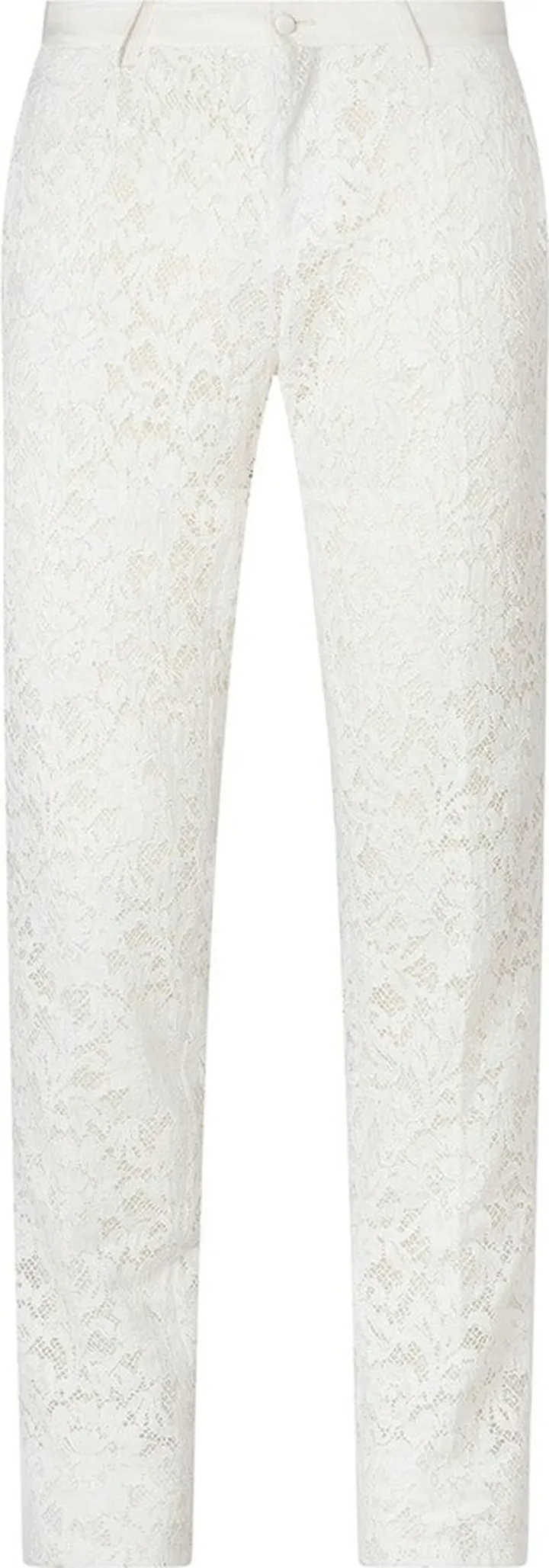 Lace Straight-Leg Trousers