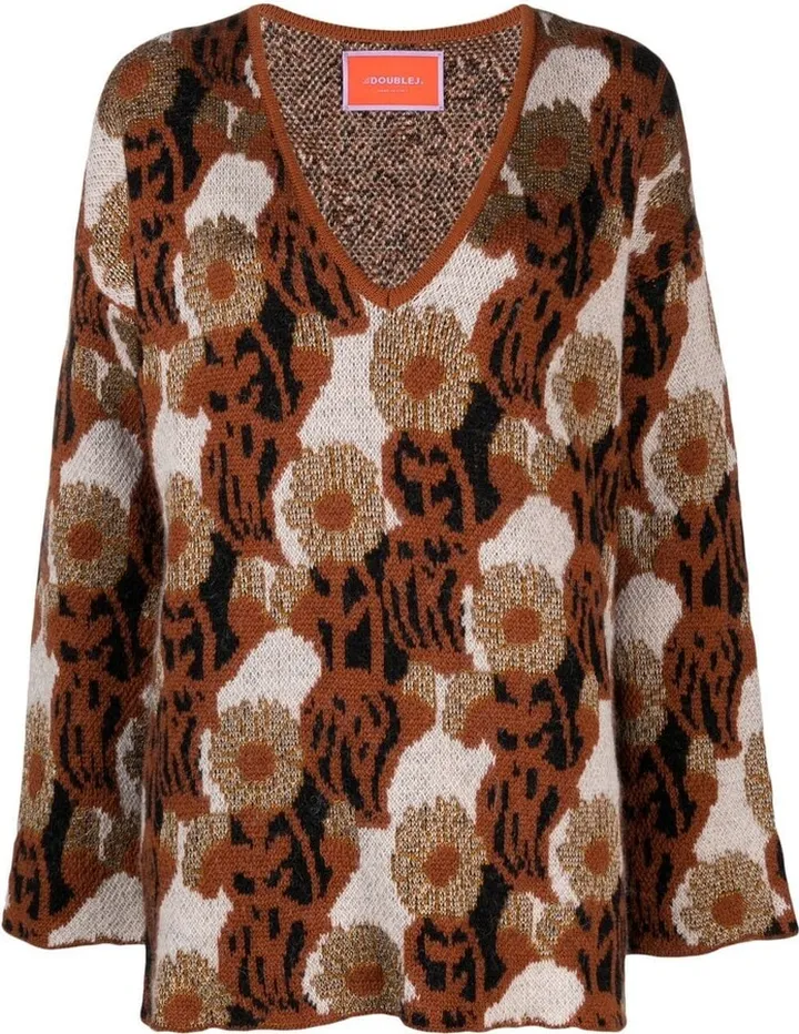 V-neck wool jumper