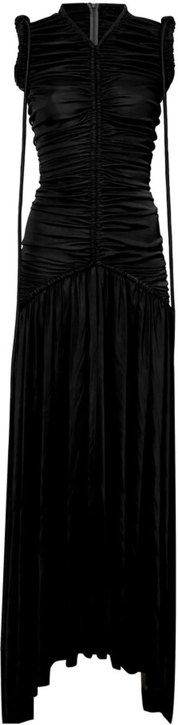 Ruched-Detail Sleeveless Dress