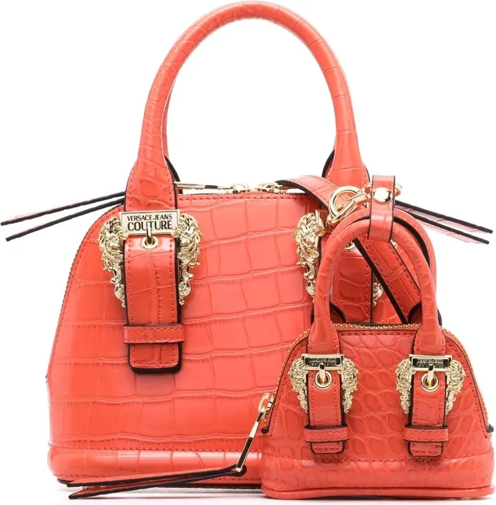 Crocodile-Embossed Tote Bag
